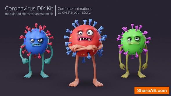 Videohive Coronavirus Character Animation DIY Kit