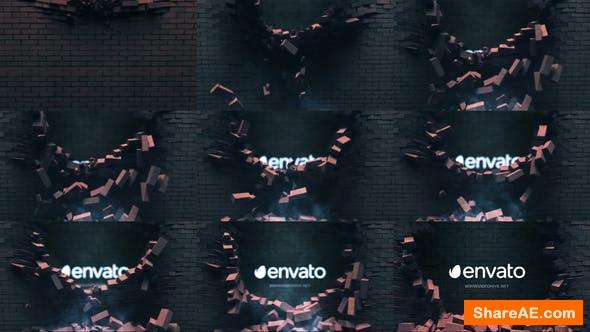 Videohive Falling Bricks Logo