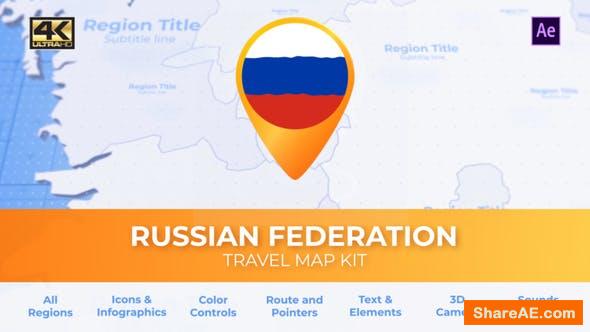 Videohive Travel Map Russia - Russian Federation Map