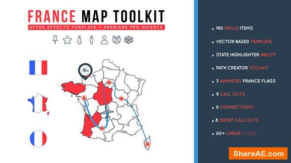 Videohive France Map Toolkit