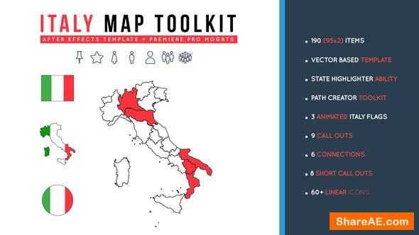 Videohive Italy Map Toolkit