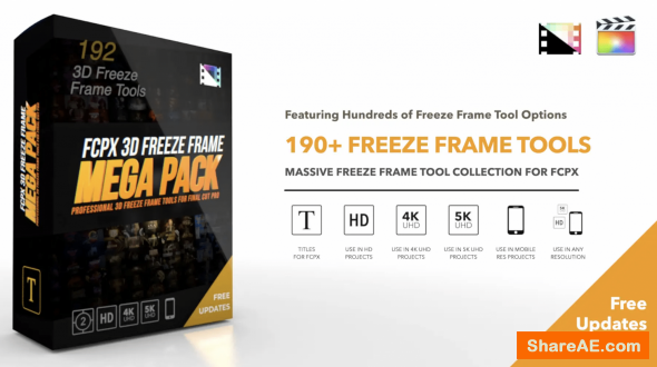 FCPX 3D Freeze Frame Mega Pack - Pixel Film Studios