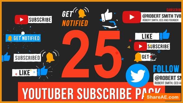 Videohive Youtuber Subscribe Pack 33822230