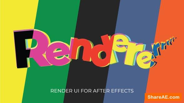 Videohive Renderer | Minimalistic Render UI Script for After Effects 29537686