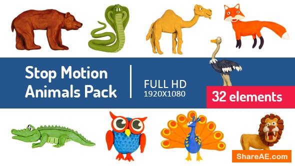Videohive Stop Motion Animals Pack 16369397