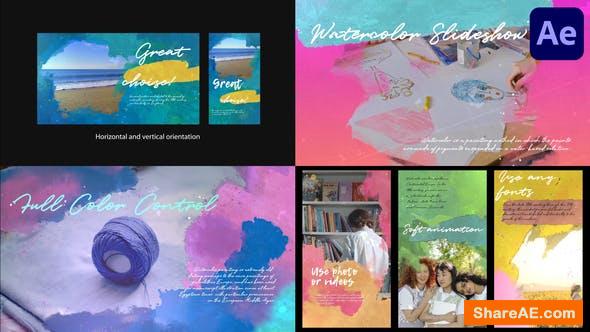 free download videohive watercolor ink slideshow adobe after effects templates